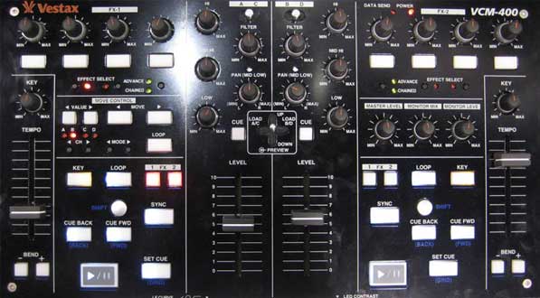 Vestax VCM-400 DJ kontroller NI Traktor-hoz