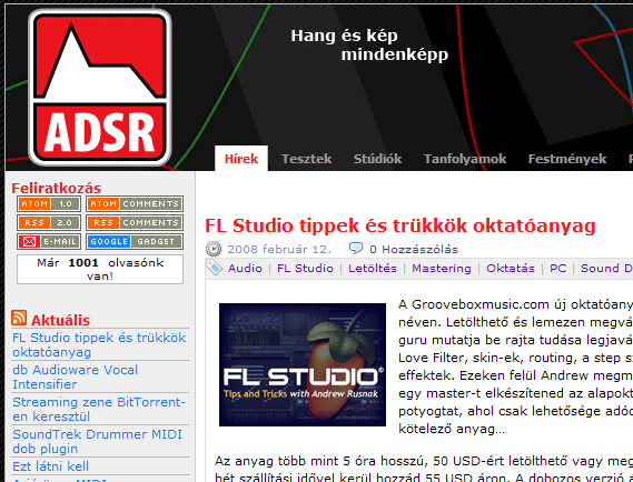 adsr.hu 1001 feliratkozóval